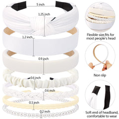 AHONEY pearl-accented headband detail adding elegant touch for events