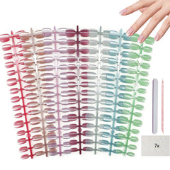 AIBEE front packaging showing full 210-piece cat eye nail set and convenience