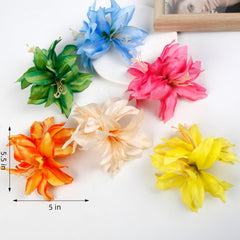 AIBFRID bridal boho lifestyle shot showing floral clip enhancing a wedding or event look