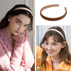AIBFRID headband used with a ponytail showing controlled flyaways and polished style