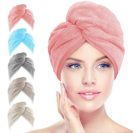 AIDEA front view of five colorful turban wraps showing compact pack benefit