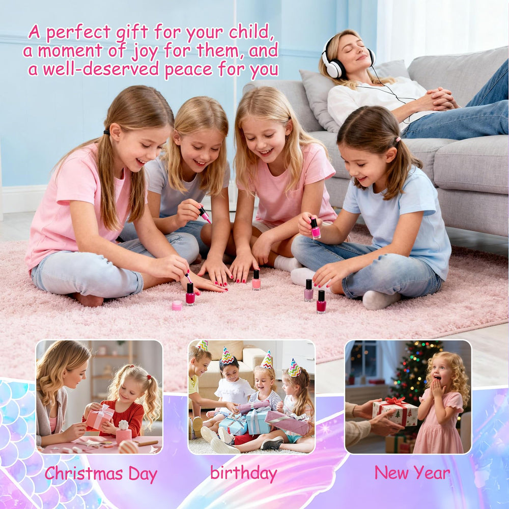 Aieenjor polish applied on toddler hands for fast-drying, neat finish