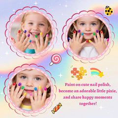 Aieenjor brush applying polish to child hands for easy use