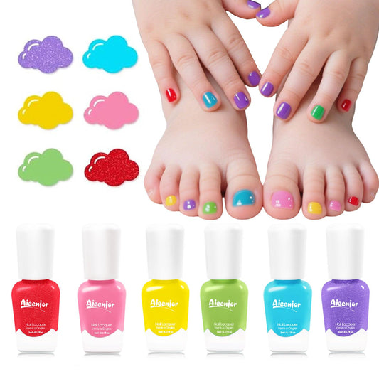 Aieenjor front packaging showing safe kids polish benefits