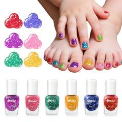Aieenjor front packaging showing six colorful polish bottles and quick-dry promise