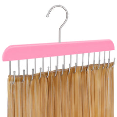 AIHOPESTO front view of pink 16-tooth hanger showing organized weft placement benefits