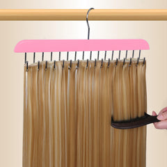 AIHOPESTO holding a wig while styling to show secure working mount benefit