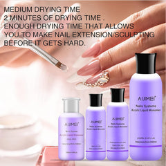 AIJIMEI technician applying acrylic in salon showing compatibility and ease benefit