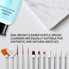 AIJIMEI close-up of wet brush bristles showing restored tip precision benefit