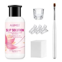AIJIMEI front packaging showing complete slip solution kit and accessories for convenient use