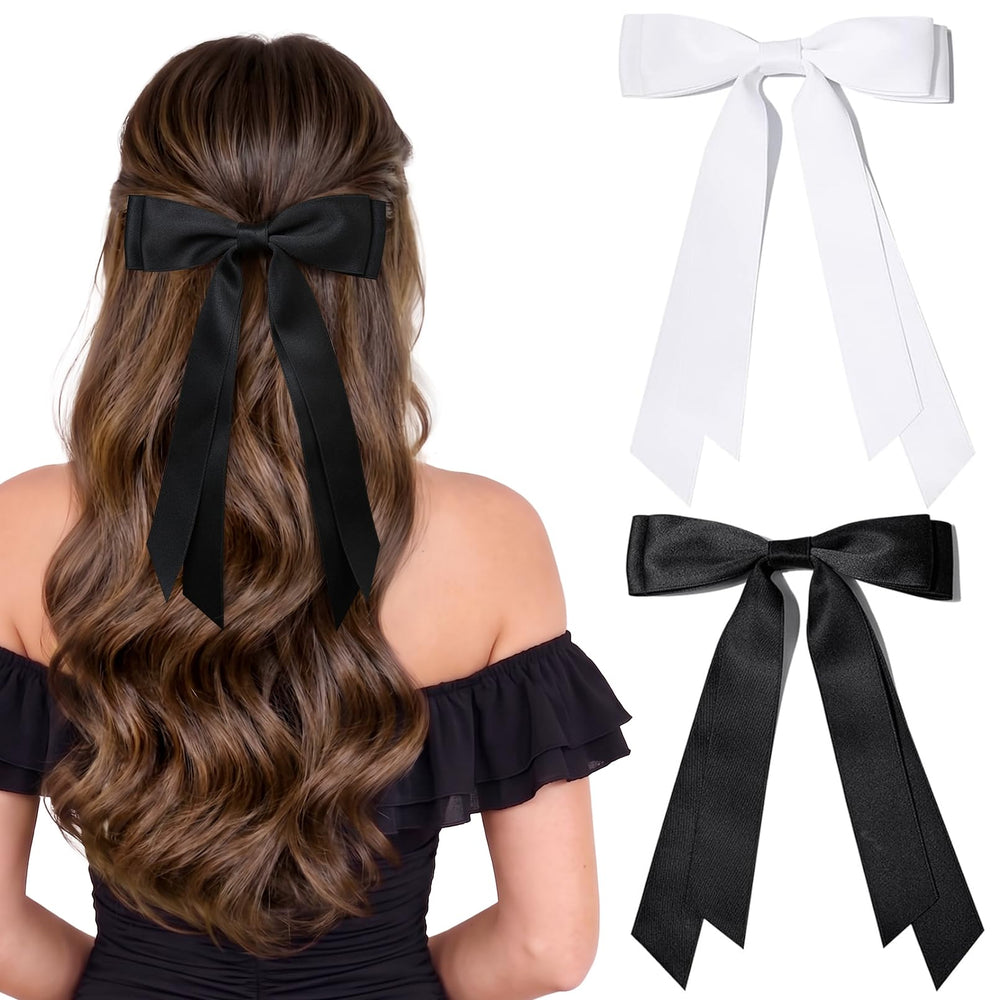 Aileam front view of black and white bows showing style and gift-ready appeal