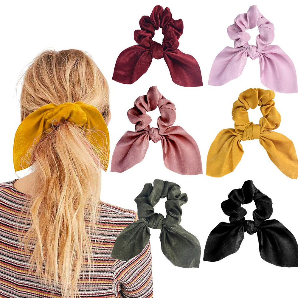 Aileam front packaging showing six classic color scrunchies, easy outfit matching