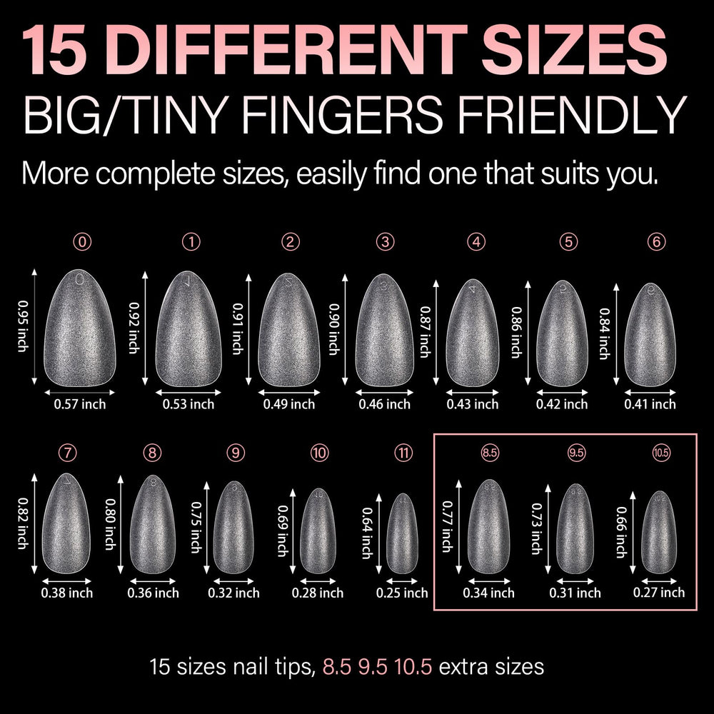 AILLSA tips next to natural nails showing scale and fit accuracy