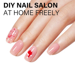 AILLSA cured nails in French manicure style showing long-lasting glossy wear benefit