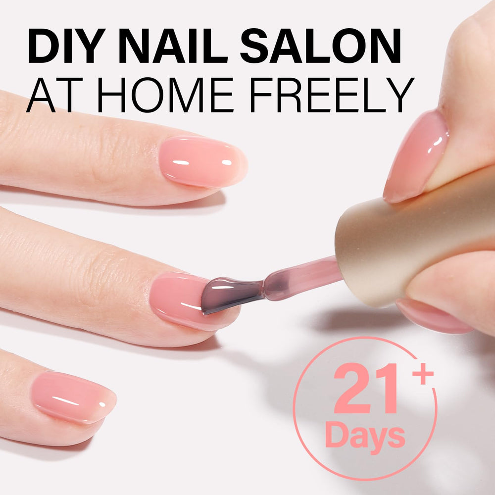 AILLSA used as base in French manicure demonstration adding subtle pink warmth and polish