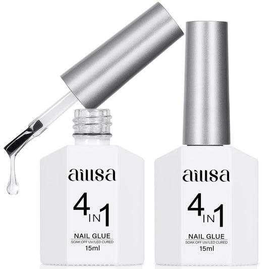 AILLSA bottle front packaging showing clear gel and label, durable adhesion benefit