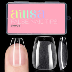 AILLSA front packaging showing clear coffin tips, easy salon results