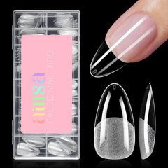 AILLSA front packaging view showing 120 medium almond nail tips, convenient assortment