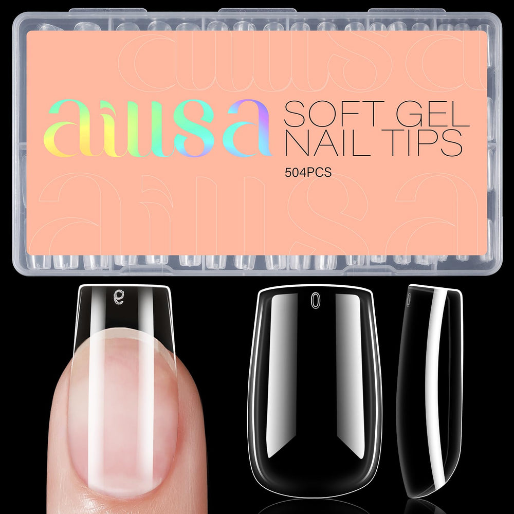 AILLSA front packaging showing 504 clear tips and box convenience