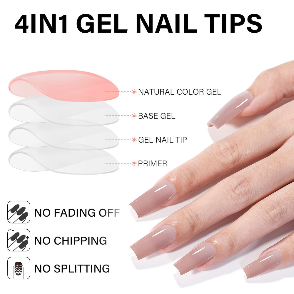 AILLSA hand model wearing mixed nude shades showing versatile, salon-quality look