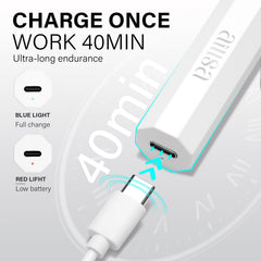 AILLSA mini UV curing a single fingernail demonstrating spot-dry convenience