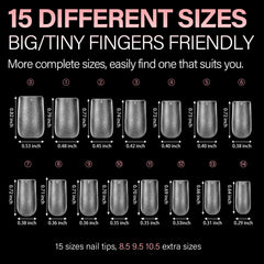 AILLSA customized nail art on tips showing compatibility with polish