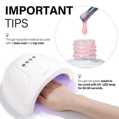 AILLSA on nails demonstrating French manicure and long-lasting wear