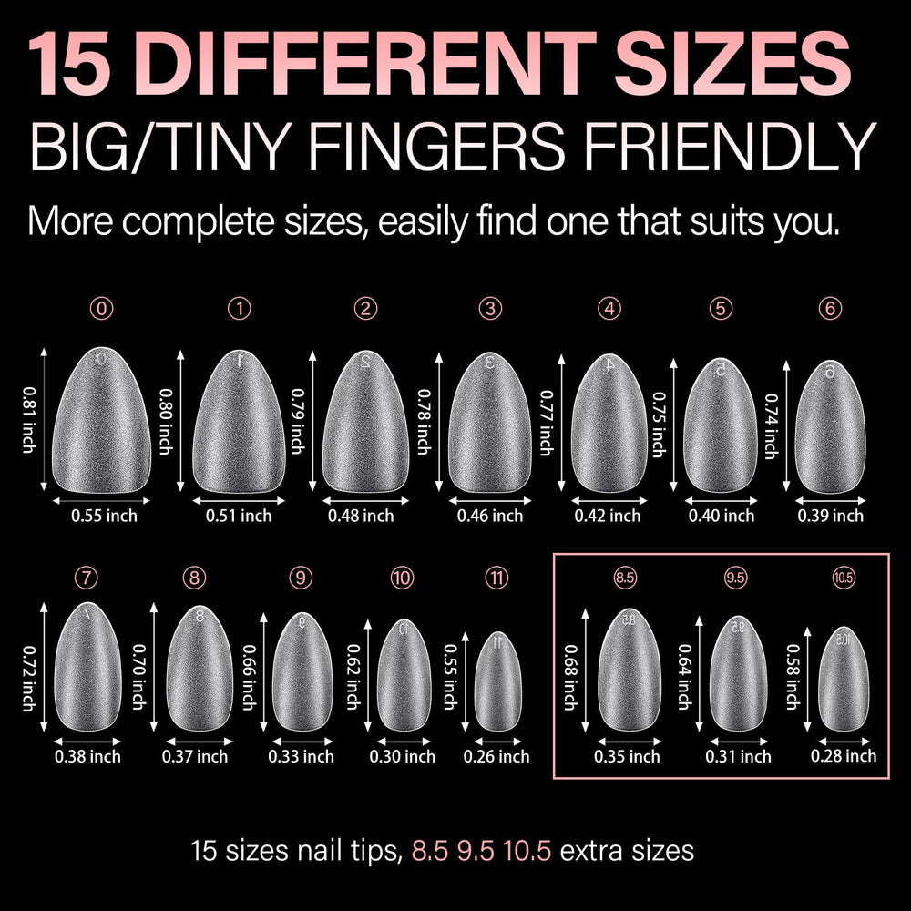 AILLSA numbered sizes visible on tip ends for fast selection