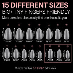 AILLSA numbered sizes visible on tip ends for fast selection