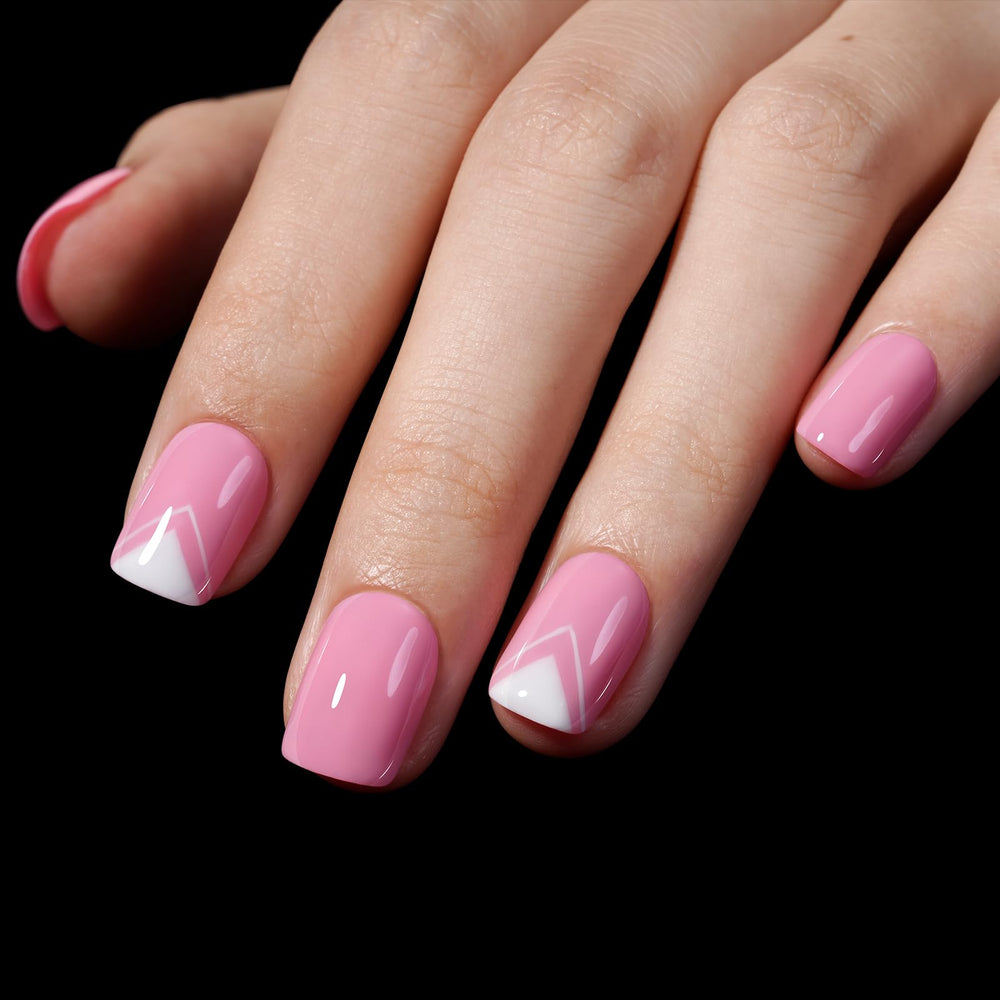 AILLSA customized polished nails showing compatibility with dip powders