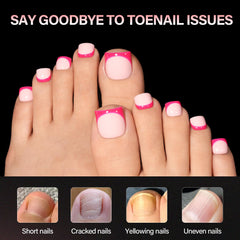 AILLSA sorted toe tips beside size chart for fast selection and perfect fit