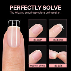 AILLSA stacked tips next to a finger for scale and natural-fit reassurance