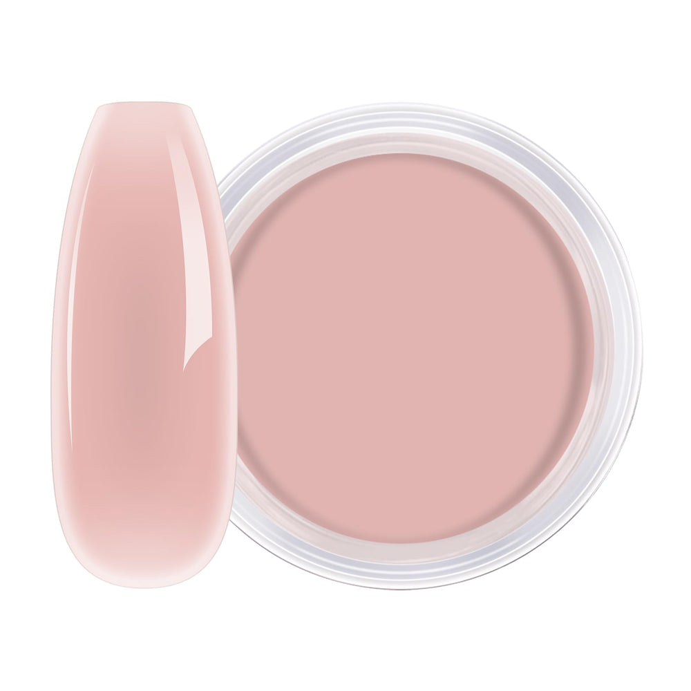 AILLSA jar front view showing translucent jelly salmon pink powder and clear labeling benefit