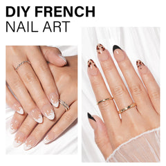AILLSA worn nails side view showing natural short almond shape and durable wear