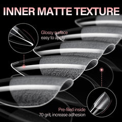 AILLSA close-up of half-matte texture highlighting better polish adhesion