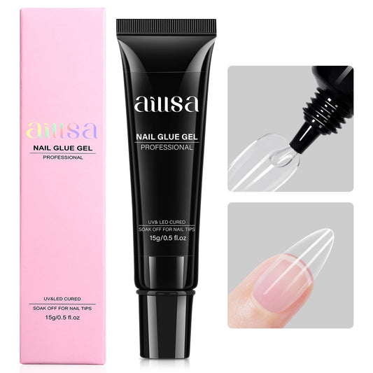 AILLSA front packaging of 15g gel glue showing clear bottle and cap for easy identification