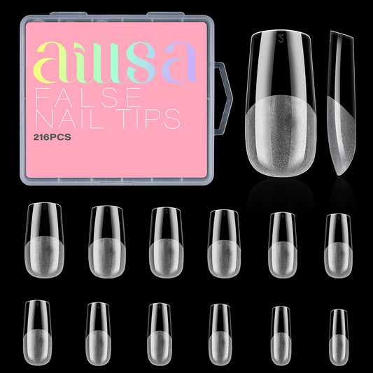 AILLSA front packaging showing 216-piece kit for versatile DIY nails