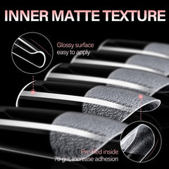 AILLSA close-up of half-matte surface for smoother polish application and adhesion