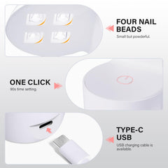 AILLSA close-up of four LED beads showing focused curing power
