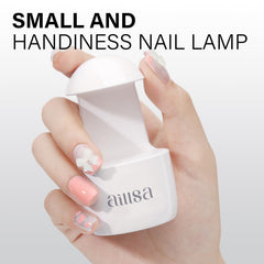 AILLSA mini lamp with USB cable showing rechargeable travel-friendly use