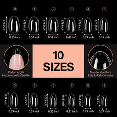 AILLSA display of numbered sizes and chart helping quick selection and correct fit benefit