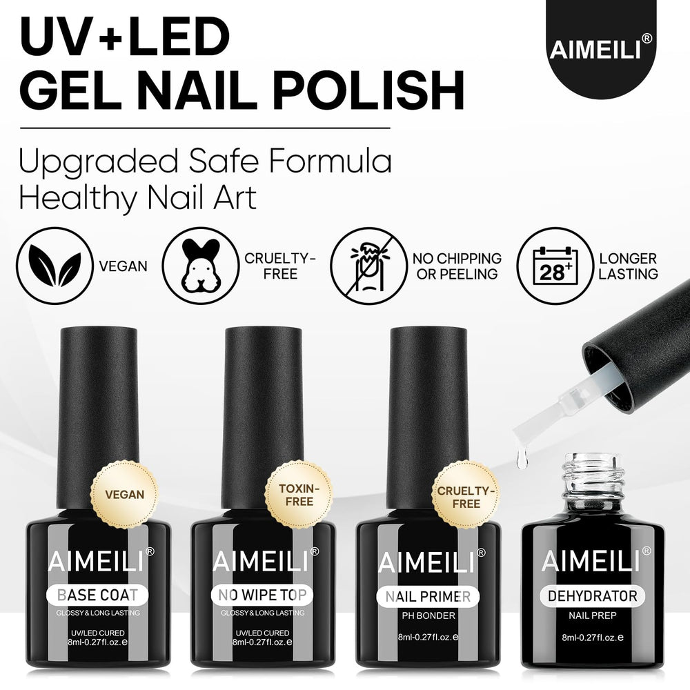 AIMEILI base coat brush detail demonstrating smooth application and even coverage