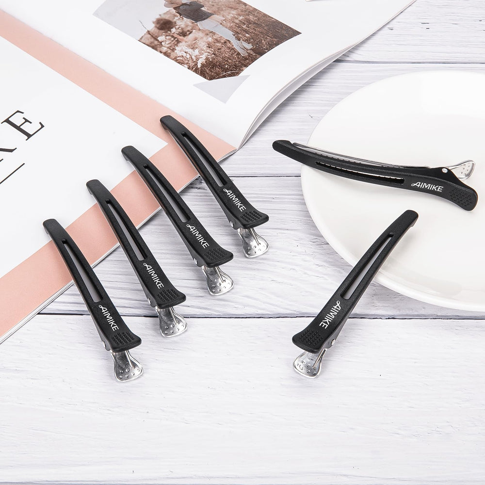 AIMIKE clips used in bathroom during makeup prep showing multiuse convenience benefit