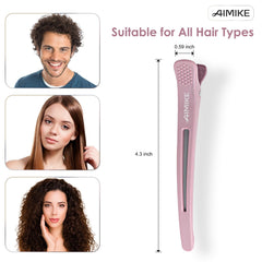 AIMIKE clips arranged on vanity showing stylish Morandi colors for salon-ready presentation