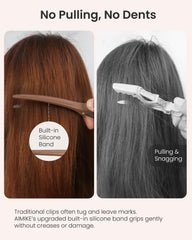 AIMIKE close detail of smooth teeth preventing snags and hair damage