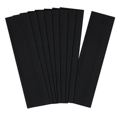 Ainitops front pack of nine black headbands showing value and variety
