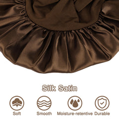 Aiphamy satin texture close-up highlighting smooth fabric that reduces frizz