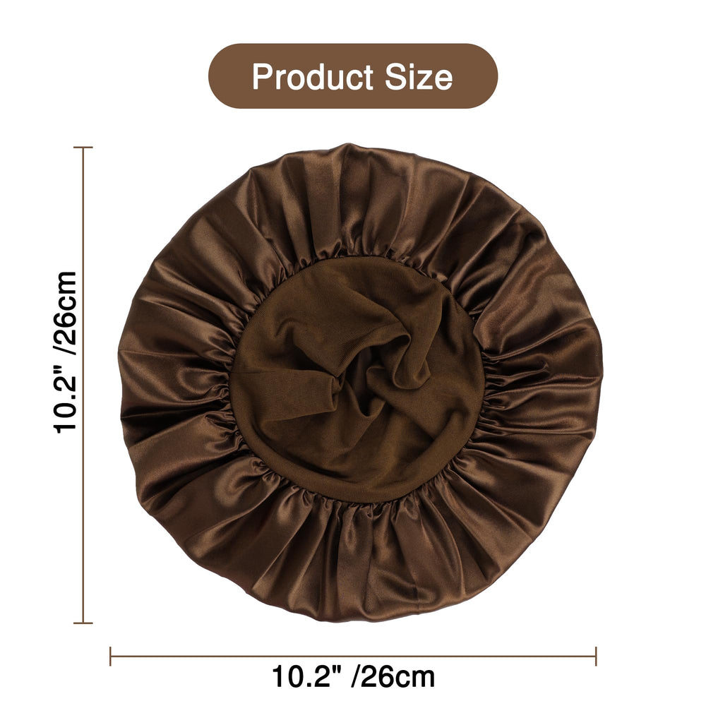 Aiphamy bonnet held in hand showing size and gentle stretch for ages 2–10