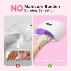 AIRSEE extended finger detail demonstrating extra fingertip coverage for protection