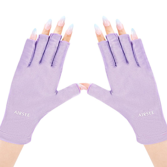 AIRSEE front packaging showing purple fingerless gloves and benefits